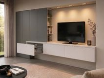 Wand/Tv-meubel BERLIJN - Grijs/Wit BFK KOOI19 TV MEUBEL