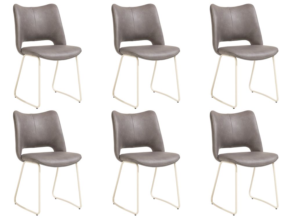 Set van 6 eetkamerstoelen KODI - Lever C-XOO-294-SET1