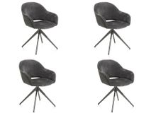 Set van 4 armstoelen FINN - Antraciet C-XOO-291-SET1