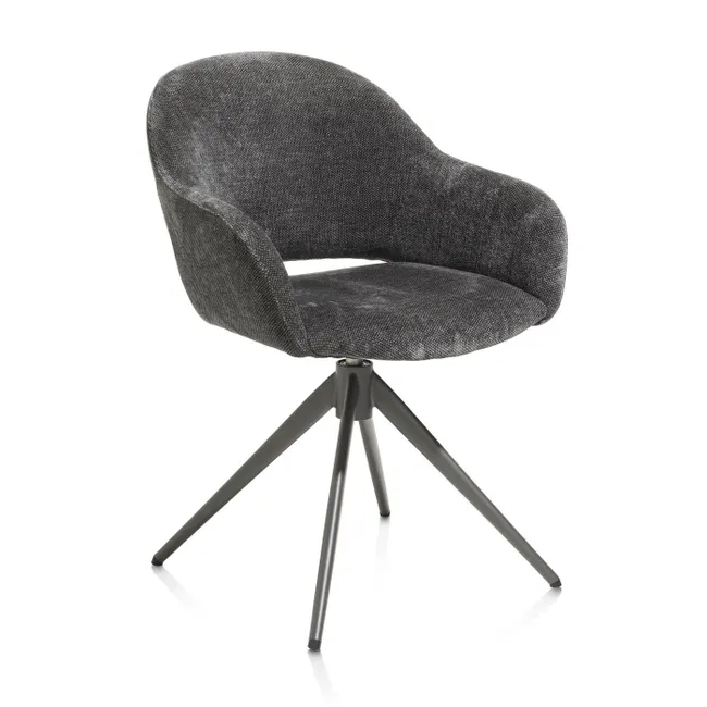 Set van 4 armstoelen FINN - Antraciet