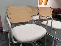 Set van 4 stoelen MELI - Essenfineer/Beige C-KAV-1196-SET1
