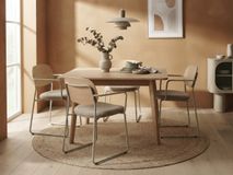 Set van 4 stoelen MELI - Essenfineer/Beige C-KAV-1196-SET1