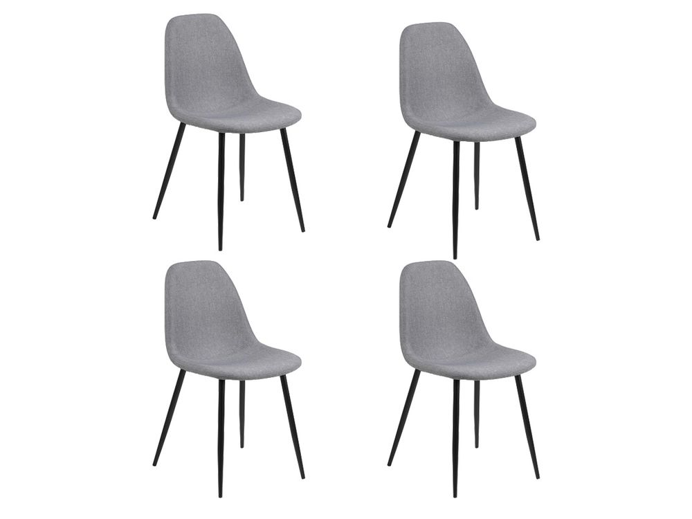 Set van 4 stoelen WILMA - Lichtgrijs C-ACT-69-SET1
