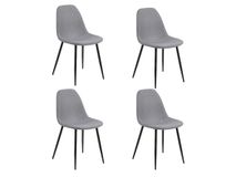 Set van 4 stoelen WILMA - Lichtgrijs C-ACT-69-SET1