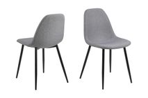 Set van 4 stoelen WILMA - Lichtgrijs C-ACT-69-SET1