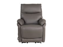 Elektr. relaxfauteuil BRAHIM - Grijs leder DEZ-78-TZ1
