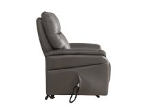 Elektr. relaxfauteuil BRAHIM - Grijs leder DEZ-78-TZ1