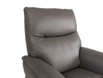 Elektr. relaxfauteuil BRAHIM - Grijs leder DEZ-78-TZ1