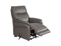 Elektr. relaxfauteuil BRAHIM - Grijs leder DEZ-78-TZ1