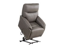 Elektr. relaxfauteuil BRAHIM - Grijs leder DEZ-78-TZ1