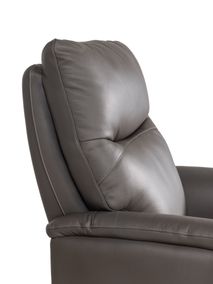 Elektr. relaxfauteuil BRAHIM - Grijs leder DEZ-78-TZ1