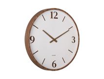 Wandklok DETALLE large - Walnoot/Groen PST KA6087WG
