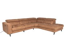 Hoekzetel met elektr. relax ELARA - Cognac C-HTL-151-HKSTZ1