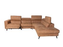 Hoekzetel met elektr. relax ELARA - Cognac C-HTL-151-HKSTZ1