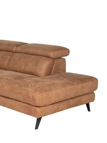 Hoekzetel met elektr. relax ELARA - Cognac C-HTL-151-HKSTZ1