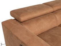 Hoekzetel met elektr. relax ELARA - Cognac C-HTL-151-HKSTZ1