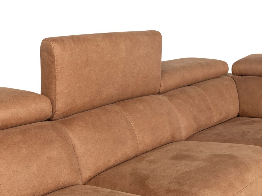 Hoekzetel met elektr. relax ELARA - Cognac C-HTL-151-HKSTZ1