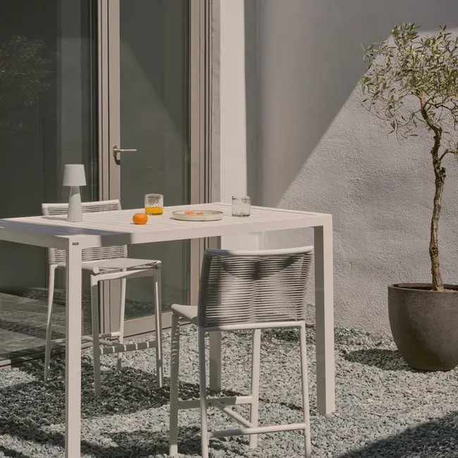 Set van 4 barstoelen buiten CULIP - Lichtgrijs