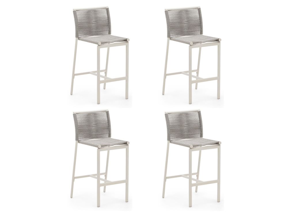 Set van 4 barstoelen buiten CULIP - Lichtgrijs KAV-SET-KAV J1100032NN03