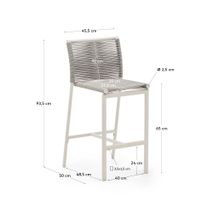 Set van 4 barstoelen buiten CULIP - Lichtgrijs KAV-SET-KAV J1100032NN03