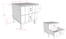 Nachttafel SEZANE - Klei / walnoot VPC-38-000002
