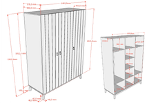 Kleerkast SEZANE - Klei / walnoot VPC-38-000004