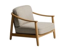 Fauteuil ELUNDA - Massief teakhout / Beige KAV C00227RO12