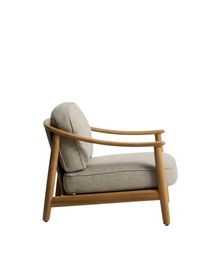 Fauteuil ELUNDA - Massief teakhout / Beige KAV C00227RO12