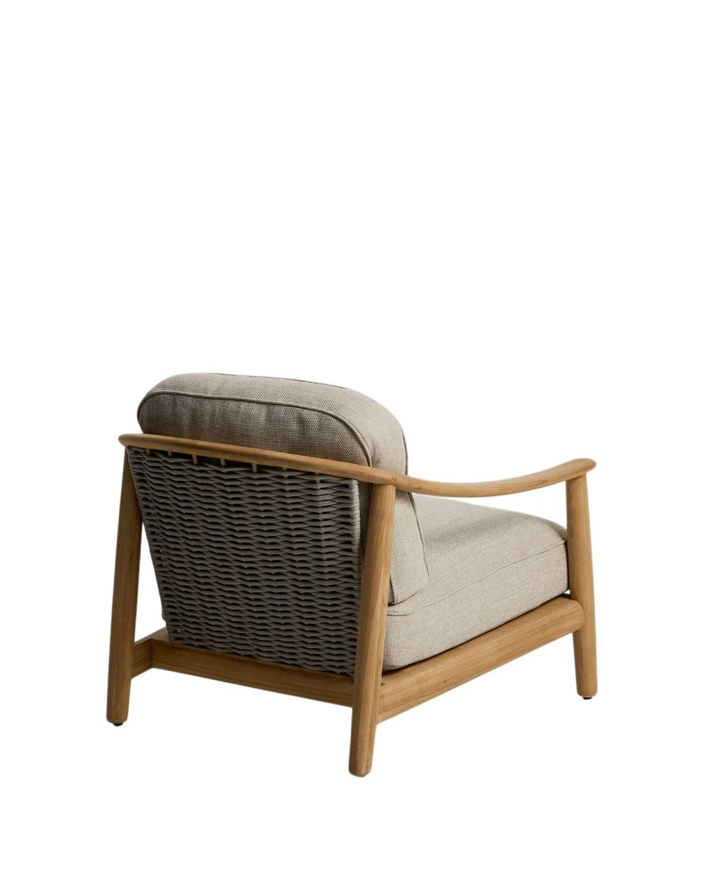 Fauteuil ELUNDA - Massief teakhout / Beige KAV C00227RO12