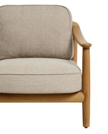 Fauteuil ELUNDA - Massief teakhout / Beige KAV C00227RO12