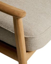 Fauteuil ELUNDA - Massief teakhout / Beige KAV C00227RO12