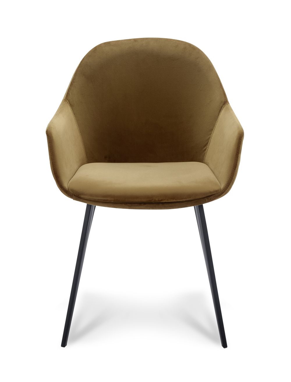 Set van 6 armstoelen CALVIN - Goud velvet C-XLC-CA-SET1