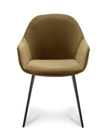 Set van 6 armstoelen CALVIN - Goud velvet C-XLC-CA-SET1
