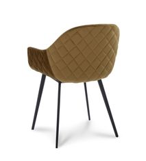 Set van 6 armstoelen CALVIN - Goud velvet C-XLC-CA-SET1