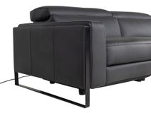 3-zit met elektr. relaxen RINO - Zwart leder C-CAL-168-HKS1