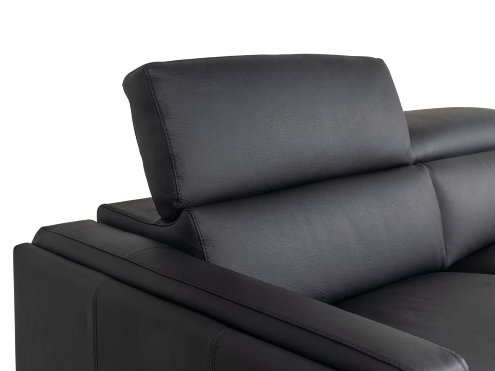 3-zit met elektr. relaxen RINO - Zwart leder C-CAL-168-HKS1