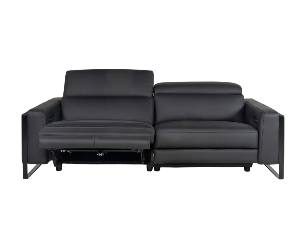 3-zit met elektr. relaxen RINO - Zwart leder C-CAL-168-HKS1