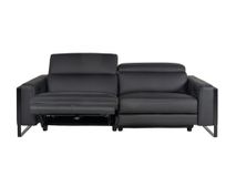 3-zit met elektr. relaxen RINO - Zwart leder C-CAL-168-HKS1