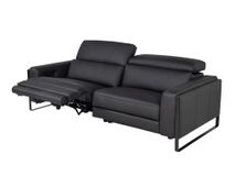 3-zit met elektr. relaxen RINO - Zwart leder C-CAL-168-HKS1