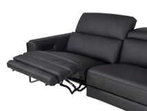 3-zit met elektr. relaxen RINO - Zwart leder C-CAL-168-HKS1