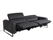 3-zit met elektr. relaxen RINO - Zwart leder C-CAL-168-HKS1