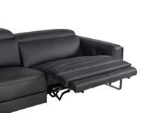 3-zit met elektr. relaxen RINO - Zwart leder C-CAL-168-HKS1