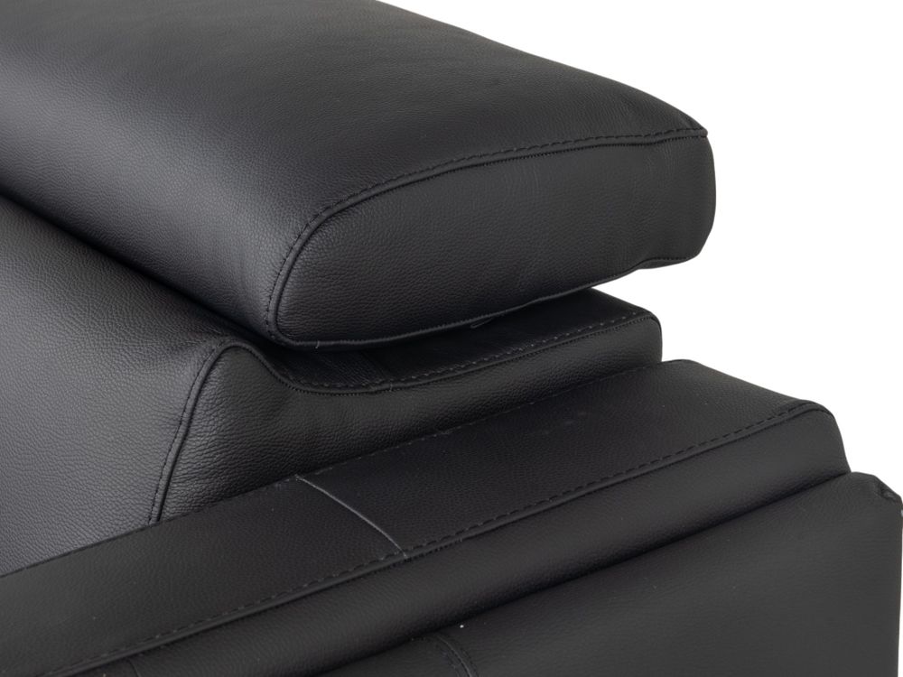 3-zit met elektr. relaxen RINO - Zwart leder C-CAL-168-HKS1