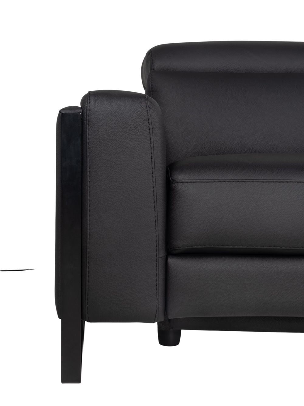 3-zit met elektr. relaxen RINO - Zwart leder C-CAL-168-HKS1