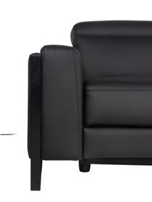 3-zit met elektr. relaxen RINO - Zwart leder C-CAL-168-HKS1