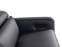 3-zit met elektr. relaxen RINO - Zwart leder C-CAL-168-HKS1