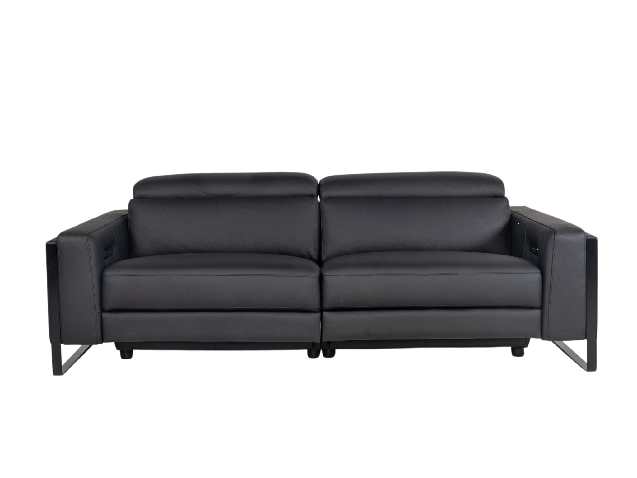 3-zit met elektr. relaxen RINO - Zwart leder C-CAL-168-HKS1