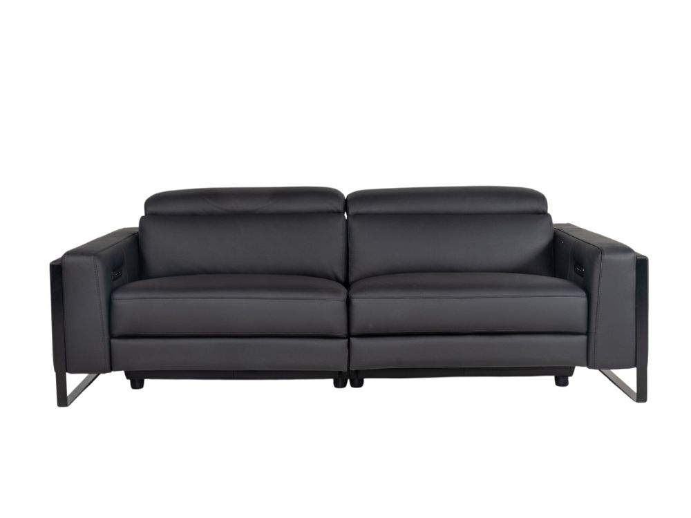 3-zit met elektr. relaxen RINO - Zwart leder C-CAL-168-HKS1