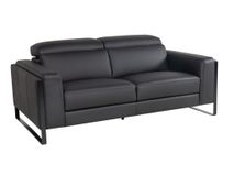 2-zit RINO - Zwart leder CAL-168-TZ1