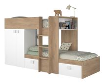 Stapelbed Maxim - Eik / Wit TRA-13-001